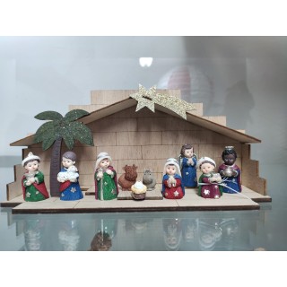 Set presepe bamb/cap. 26 cm. 10 sog. Res.leg. Luce |…