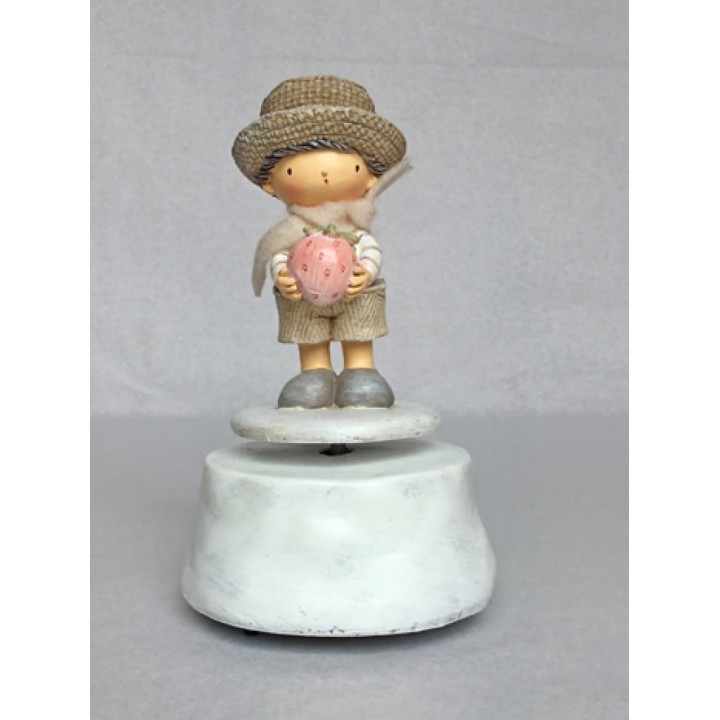 Carillon bimbo con fragola 6 x 5 x 16 cm | CarinCasa