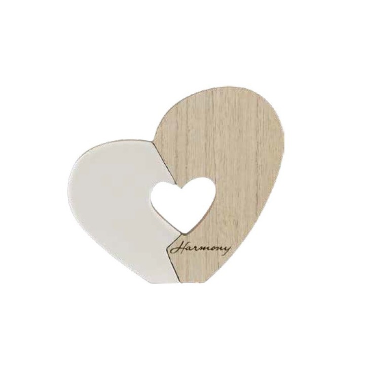 Cuore in legno 13 x 1,8 x 11 cm | CarinCasa