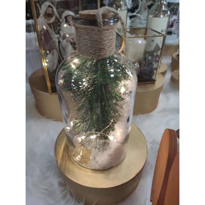 Bottiglia con LED Christmas Holly
