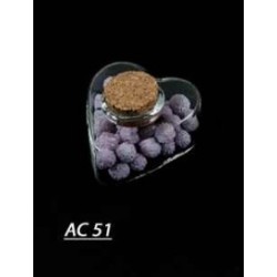 Scatolina cuore vetro 6x3 cm