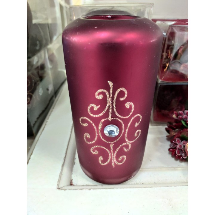 Portacandela natale cilindrico con pietra 7 x 15 cm |…