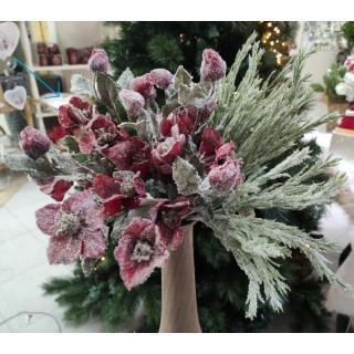 Rosa natalizia porpora 55 cm | CarinCasa