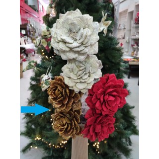 Rosa grande con glitter oro 63 cm | CarinCasa