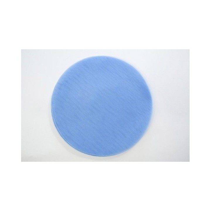 Tulle esagonale: tondo celeste imb.500 | CarinCasa