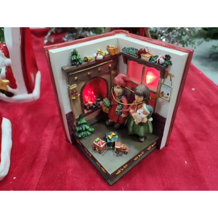 Carillon libro con luce 9 x 9 x 12 cm | CarinCasa