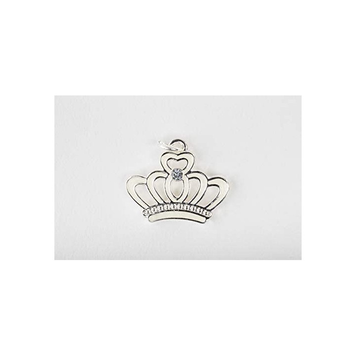 Coroncina argento interno panna 2,2 x 1,7 cm | CarinCasa