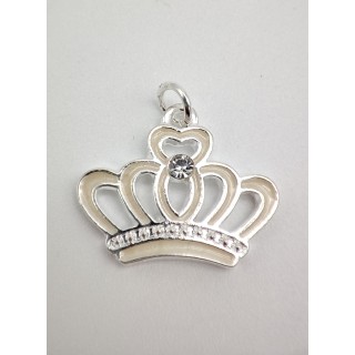 Coroncina argento interno panna 2,2 x 1,7 cm | CarinCasa