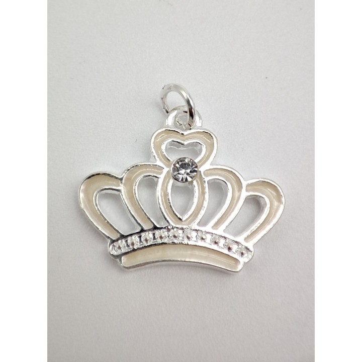 Coroncina argento interno panna 2,2 x 1,7 cm | CarinCasa