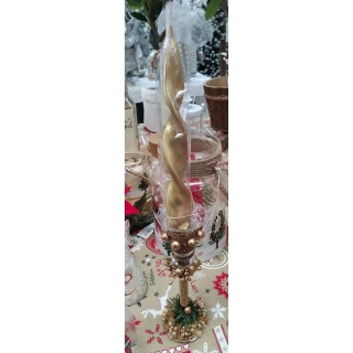 Candeliere oro con sfere 22 cm | CarinCasa