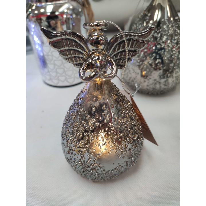 Angelo bombato argento Tognana chrismas a led 11 cm |…