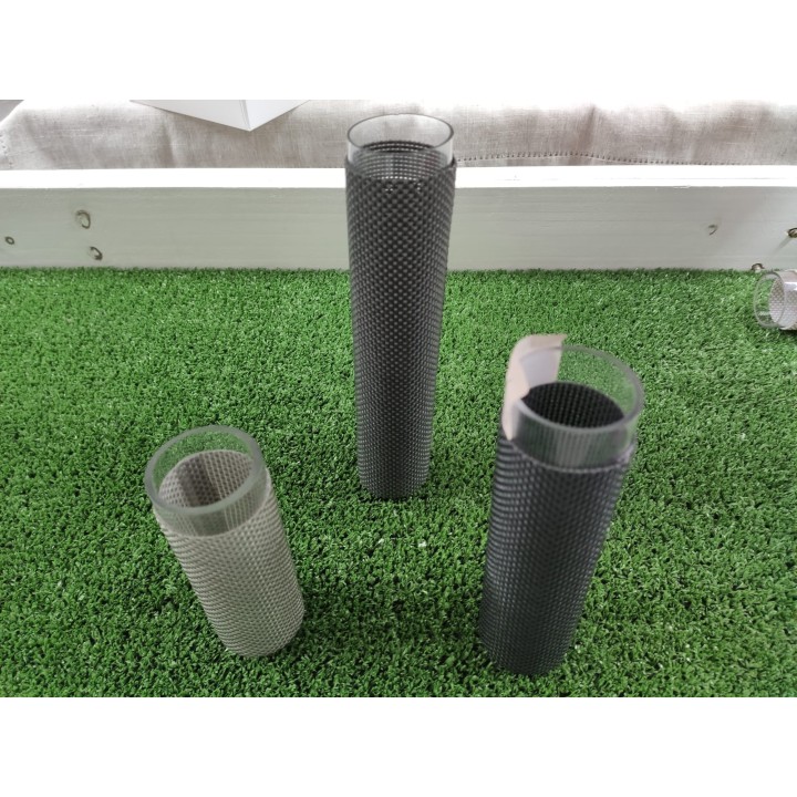 Set 3 vasi grigio portafiore 4 x 20/16/12 cm | CarinCasa