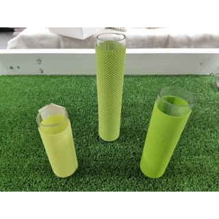 Set 3 vasi verdi portafiore 4 x 20/16/12 cm | CarinCasa