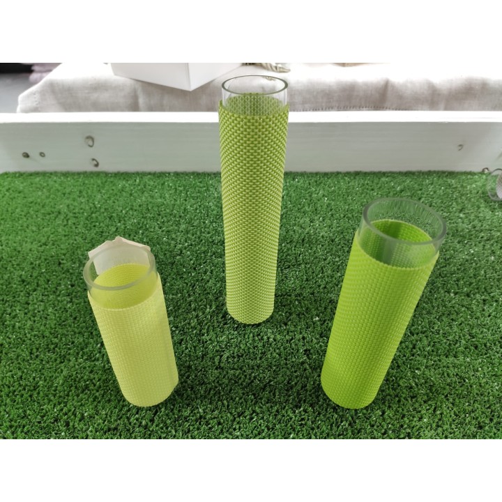 Set 3 vasi verdi portafiore 4 x 20/16/12 cm | CarinCasa