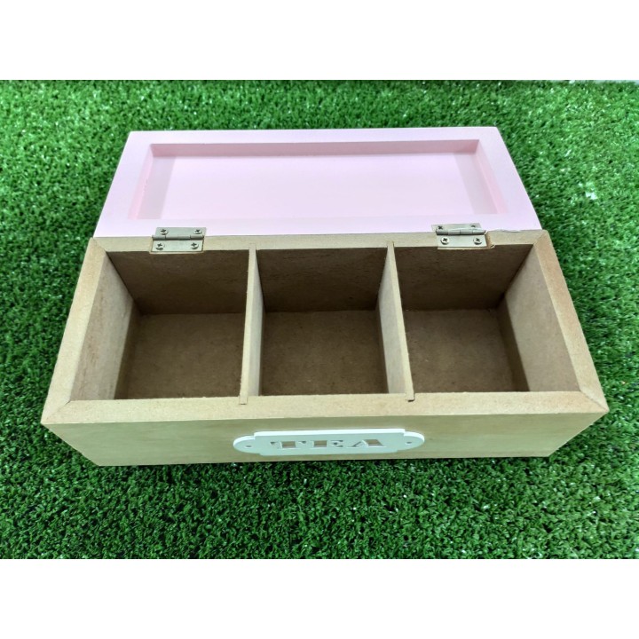 Scatola per buste thè blu/rosa 21,5 x 9 x 7 cm | CarinCasa