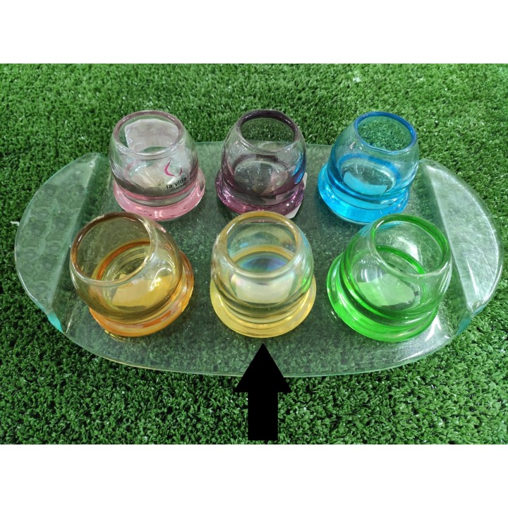 Bicchierino grappa cristian giallo 5 x 6 cm | CarinCasa