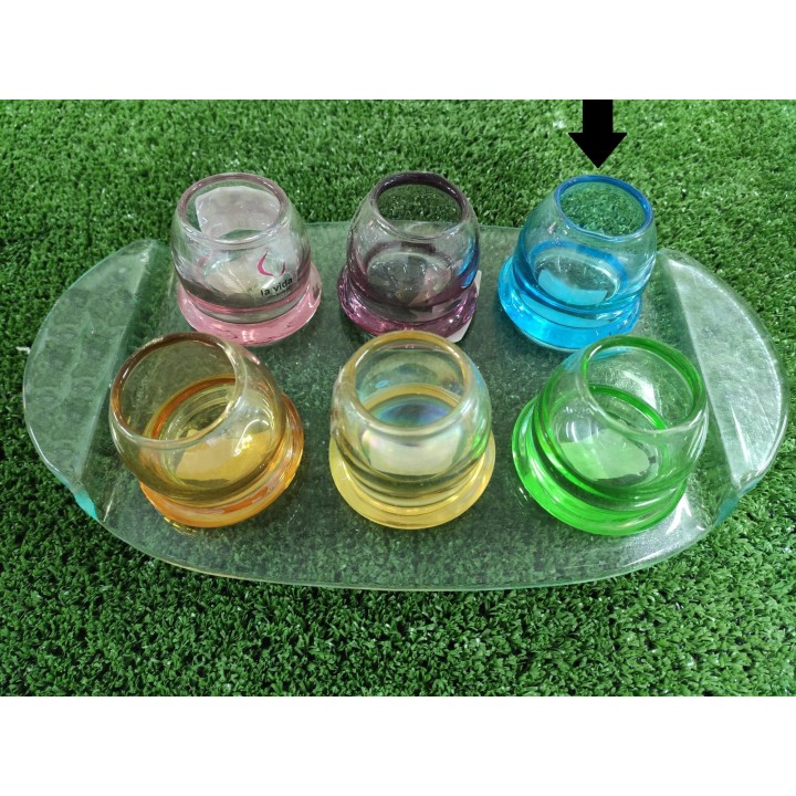 Bicchierino grappa cristian azzurro 5 x 6 cm | CarinCasa