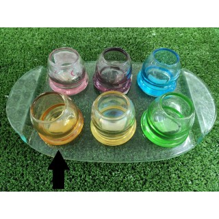 Bicchierino grappa cristian arancio 5 x 6 cm | CarinCasa