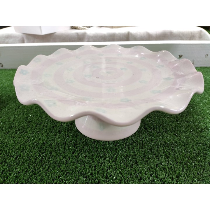 Alzata rosa con fiorellini linea Dolce casa 26 x 10 cm |…