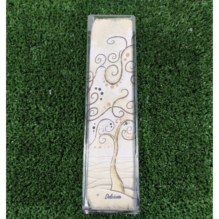 Delizia vaso vetro decoro albero 5 x 5 x 21 cm | CarinCasa
