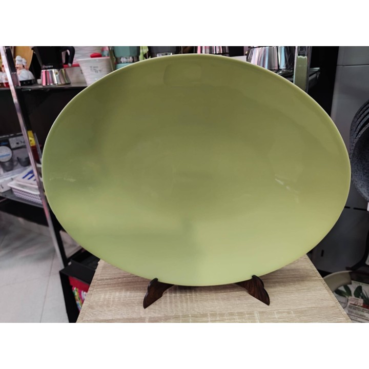 Piatto ovale colored verde Fade 40 cm | CarinCasa