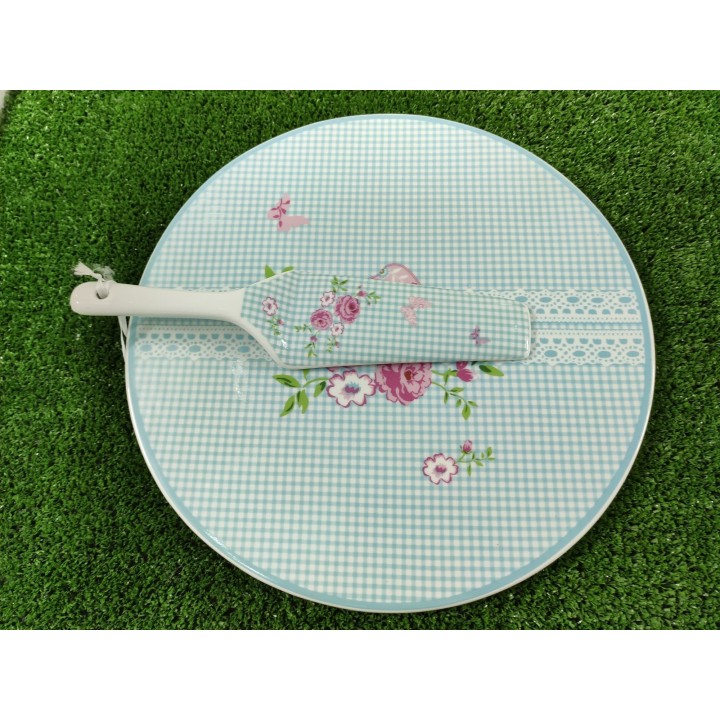 Piatto torta con paletta 30 x 30 cm | CarinCasa