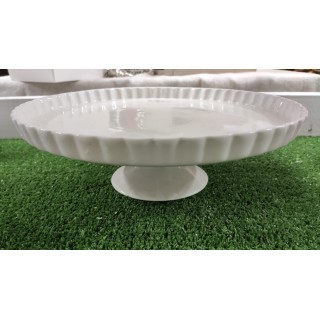 Alzata piatto torta bianca 29 x 9 cm | CarinCasa