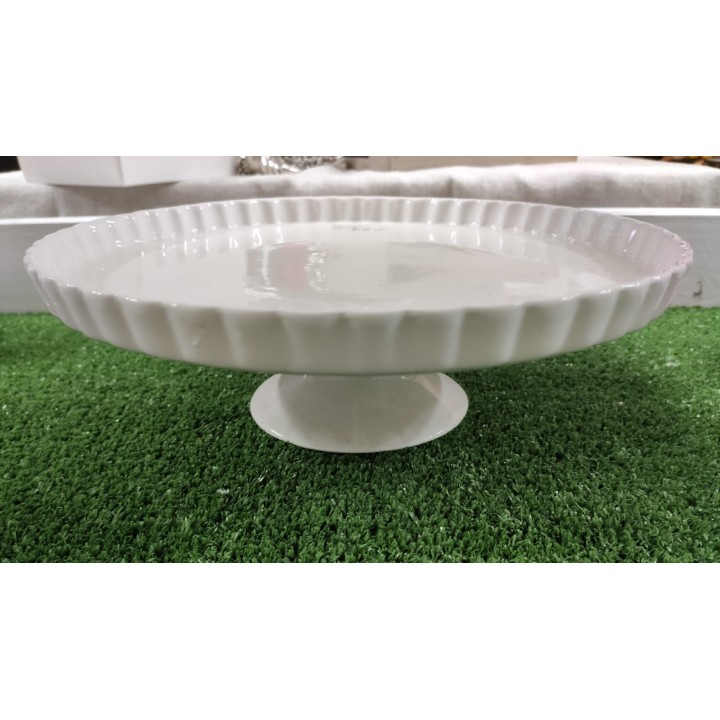 Alzata piatto torta bianca 29 x 9 cm | CarinCasa