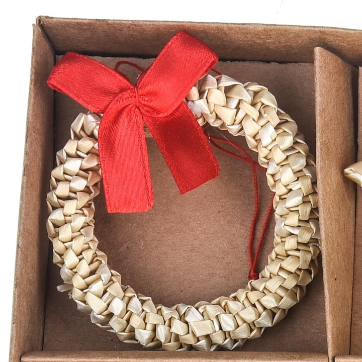 DECORI IN PAGLIA NATURAL/RED | CarinCasa