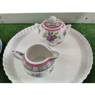 Lattiera con zuccheriera porcellana fine con fiori |…