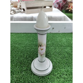 Candeliere stelo decorato a mano made in italy 7,5 x 15 cm…