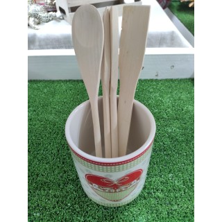 Set mestoli e contenitore dolce casa country 10 x 12 cm |…