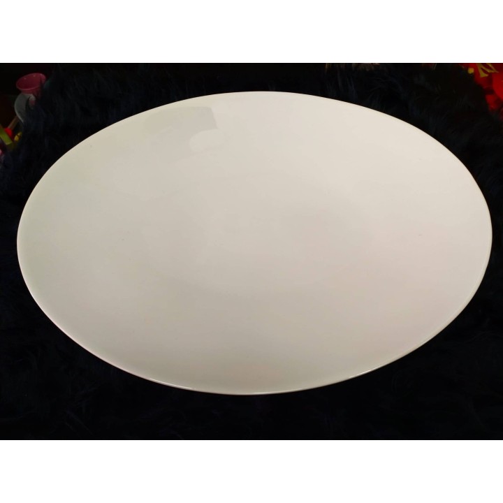 Piatto ovale color crema Fade 40 x 33 cm | CarinCasa