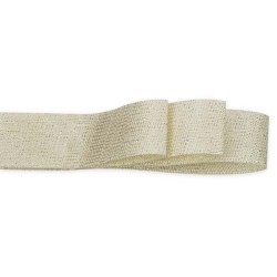 Nastro cotone perla mm10x25mt panna