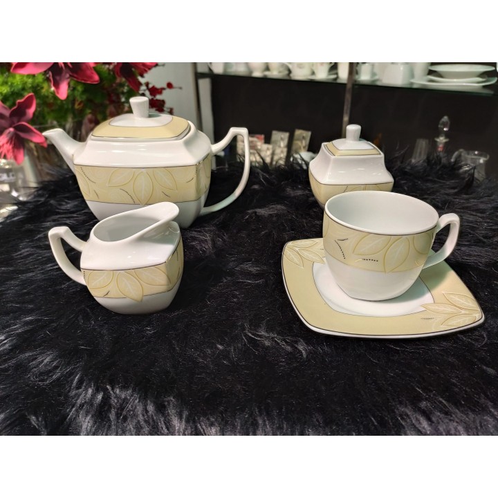 Servizio da tè Madrid oro 15 pezzi | CarinCasa