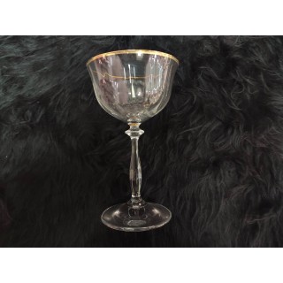 Calice martini angela ottico filo oro 9 x 17 cm | CarinCasa