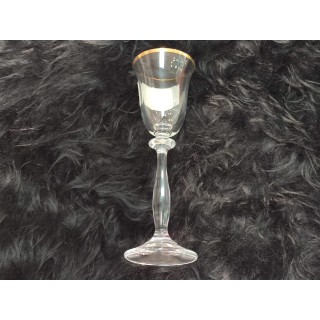 Calice liquore angela ottico filo oro 17 cm | CarinCasa