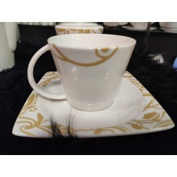 Tazza tè Aspendos oro con piattino 250 ml