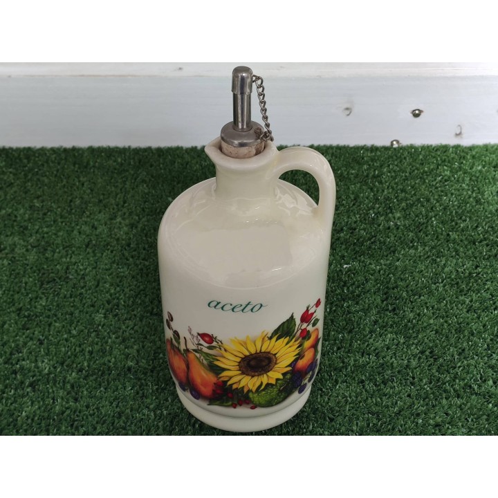 Acetiera decoro fiori tipo B 9 x 22 cm | CarinCasa