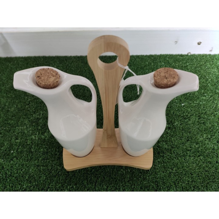 Galà set olio aceto base bamboo 14,5 x 22 cm | CarinCasa