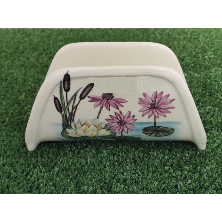 Portatovaglioli decoro ninfea 16 x 5 x 8 cm | CarinCasa