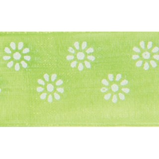 Nastro org. Flower mm20x25 mt verde | CarinCasa