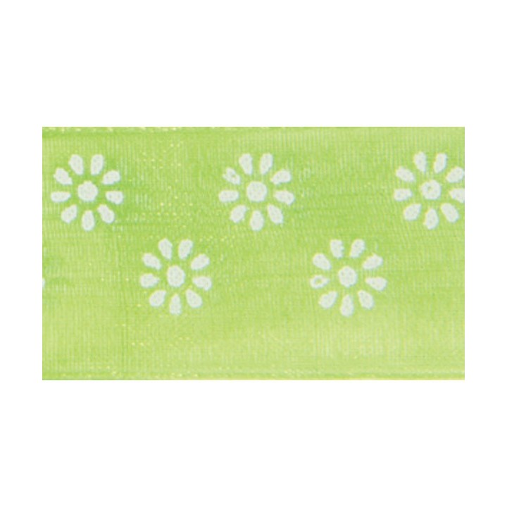 Nastro org. Flower mm20x25 mt verde | CarinCasa