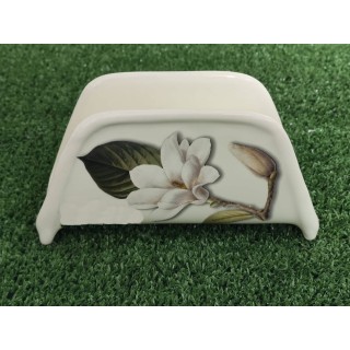 Portatovaglioli decoro fiore 16 x 5 x 8 cm | CarinCasa