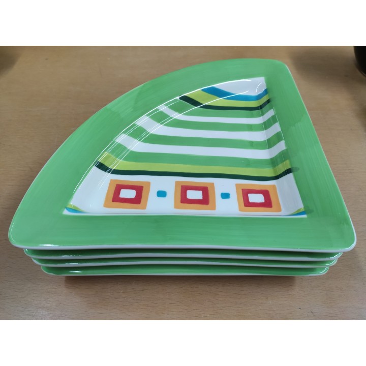 Servizio party verde 4 pezzi 22 cm | CarinCasa