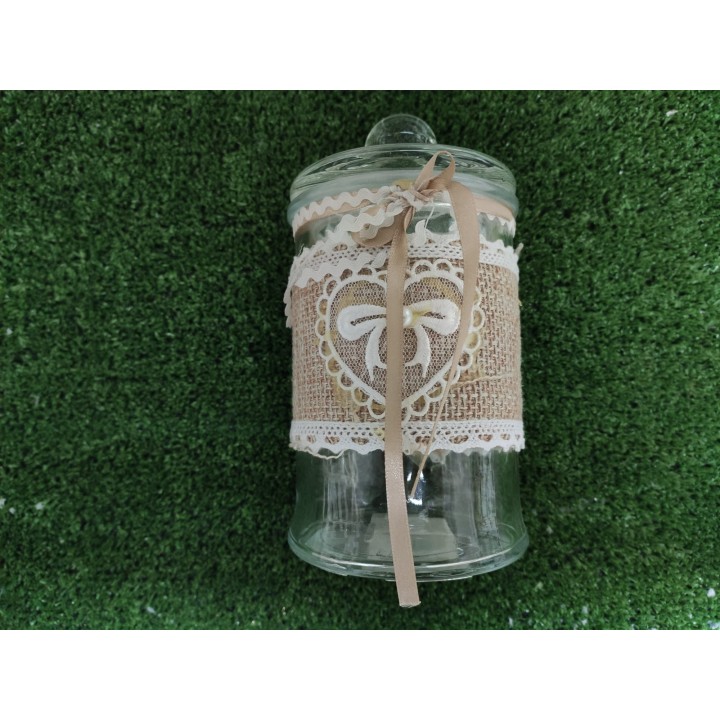 Glass barattolo con coperchio 9 x 18 cm | CarinCasa