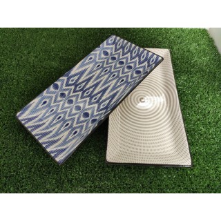 Piattino in ceramica 2 modelli 24 x 12 cm | CarinCasa