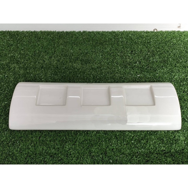 Vassoio bianco porcellana 12 x 30 cm con incavi bicchiere 5…