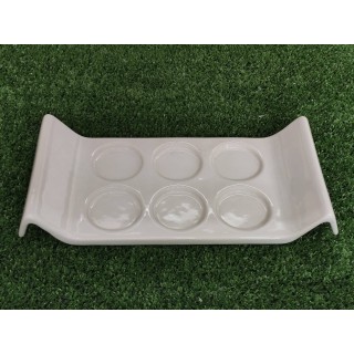 Vassoio zackus ceramica 12 x 26 x 4 cm con incavi bicchieri…