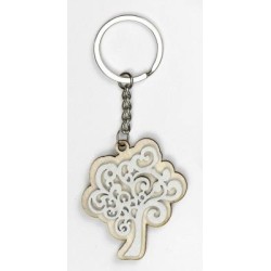 Albero della vita in legno portachiavi